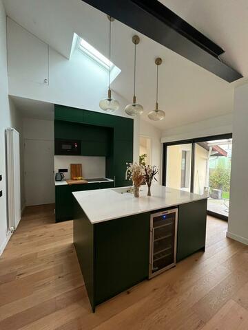 British green et plan de travail Silestone 